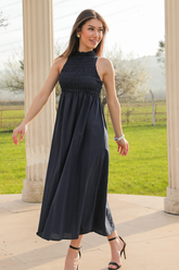 Lacivert Gipeli Elbise