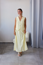 Sarı Yelek Etek Takım