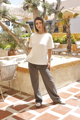 Gri Şerit Detaylı Eşofman