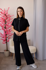 Siyah Oysho Fermuarlı Takım