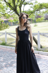 Siyah Basic Askılı Elbise
