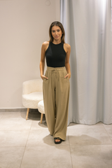 Haki Tensel Kumaş Pantolon