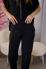 Siyah Oysho Fermuarlı Takım