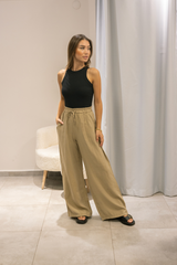 Haki Tensel Kumaş Pantolon