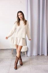 Krem Triko Alt Üst Takım