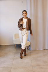 Kahverengi Süet Ceket