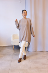 Vizon Oversize Asimetrik Tunik