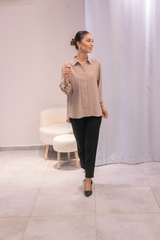 Camel Tensel Kumaş Gömlek