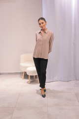 Camel Tensel Kumaş Gömlek