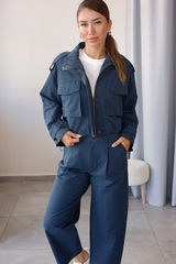 Lacivert Tencel Gabardin Takım