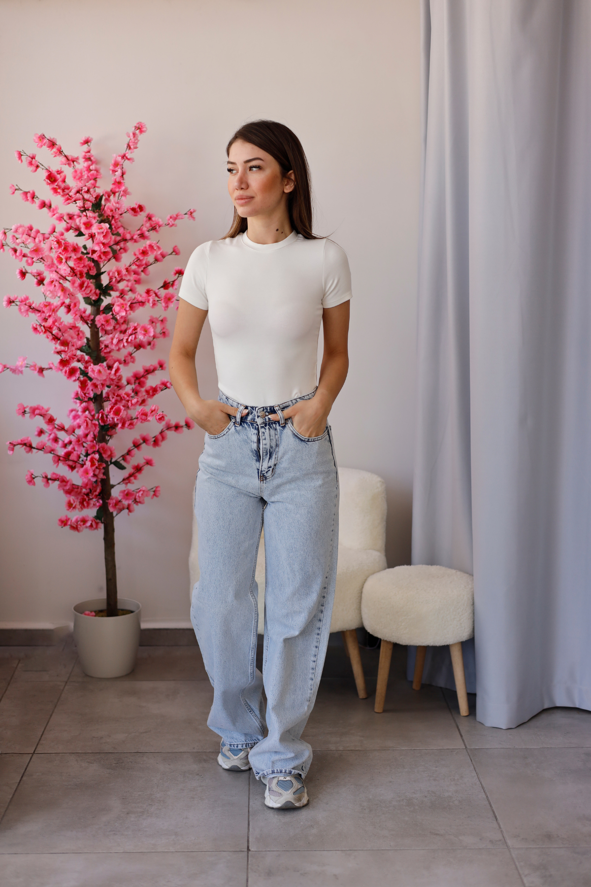 Soho Relax Fit Yüksek Bel Jean - Buz Mavi