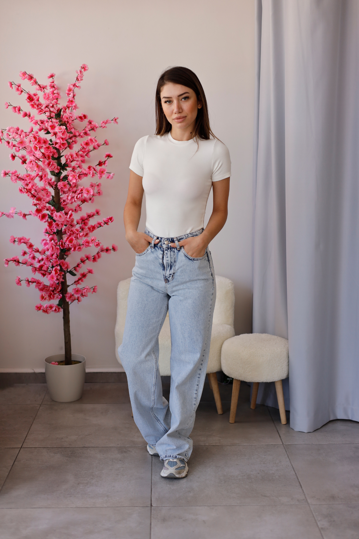 Soho Relax Fit Yüksek Bel Jean - Buz Mavi