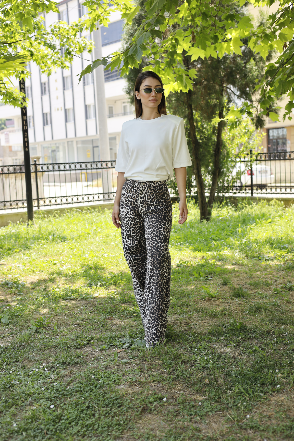 Leopar Desenli Pantolon