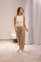 Saman Rengi Soft Touch Geniş Paça Eşofman