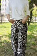 Leopar Desenli Pantolon