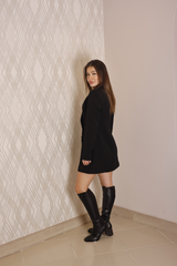 Siyah Blazer Ceket Elbise