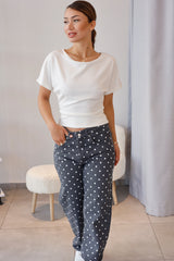 Puantiye Detaylı Jean