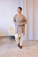 Vizon Oversize Asimetrik Tunik