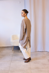 Vizon Oversize Asimetrik Tunik
