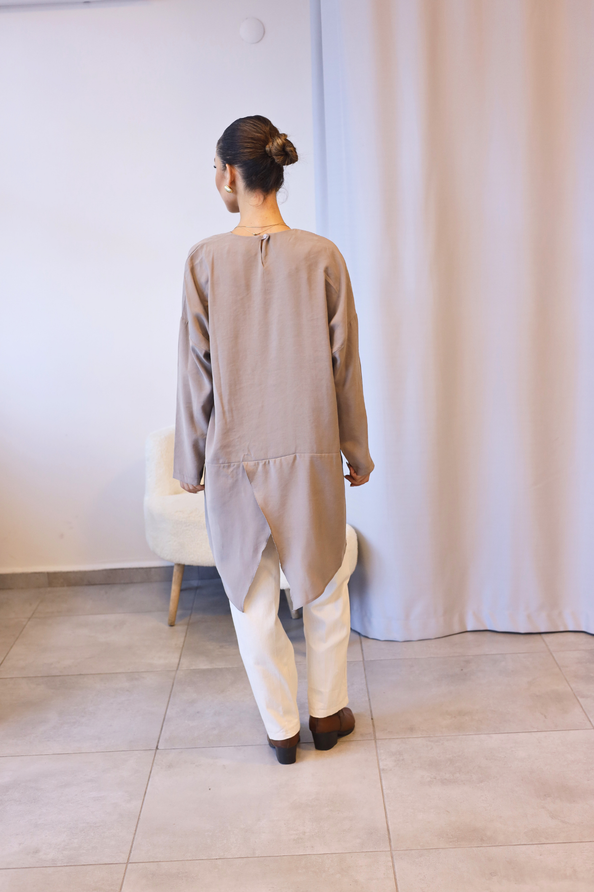 Vizon Oversize Asimetrik Tunik